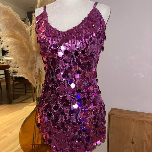 New Klesis Dress sz small Simons gorgeous glitter 30 inch length stretch - Picture 2 of 10